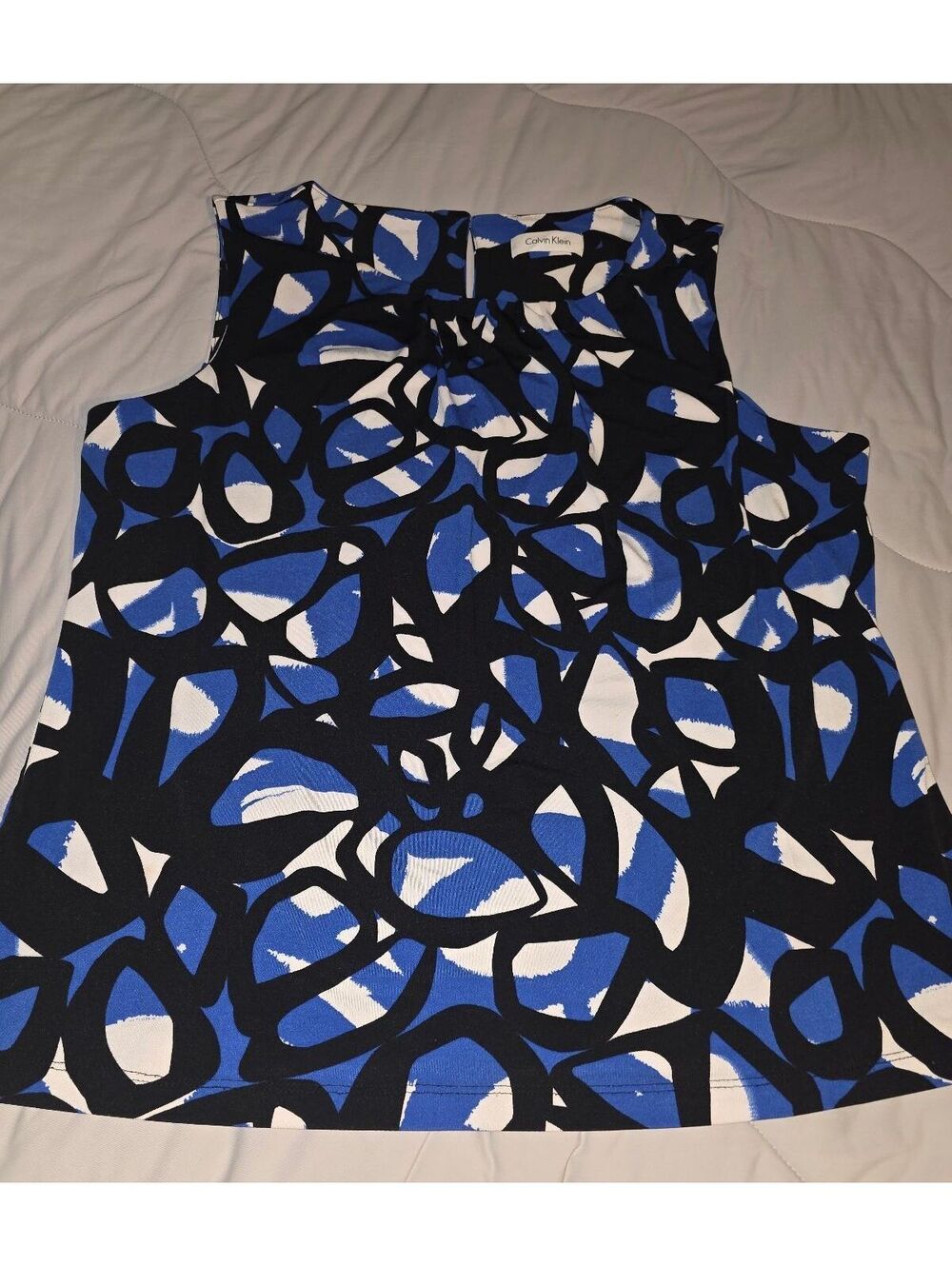 Calvin Klein Blouse- Blue/Black/White- Excellent condition
